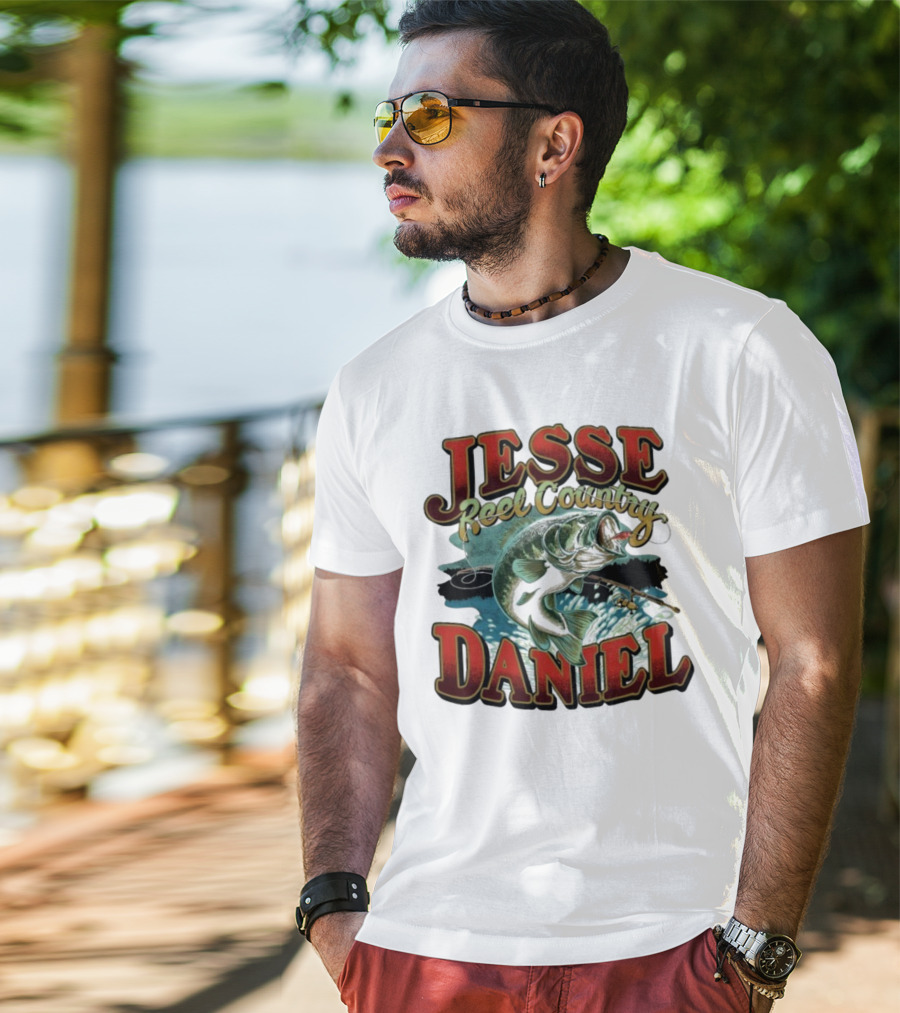 Jesse Daniel Reel Country Fishing Bass And Rod Adventure T-Shirt