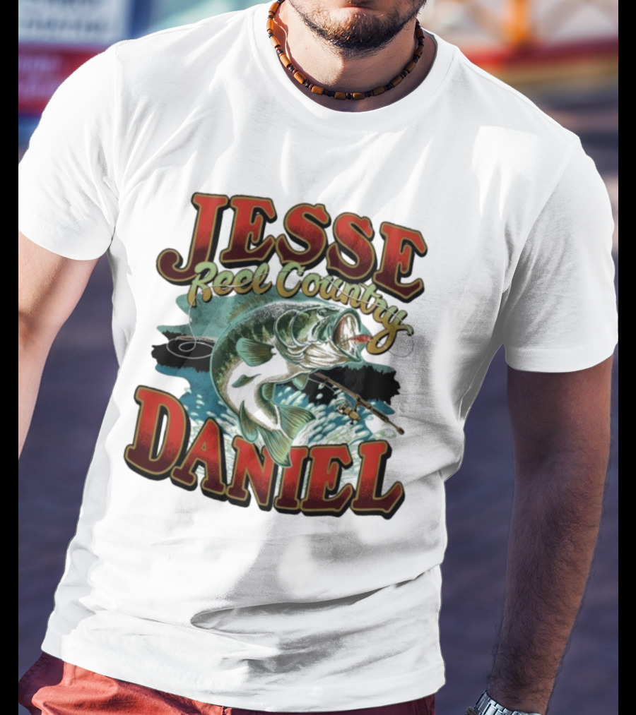 Jesse Daniel Reel Country Fishing Bass And Rod Adventure T-Shirt
