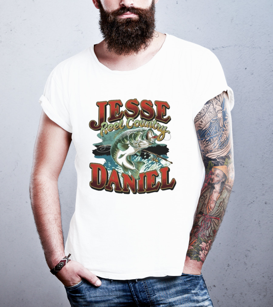 Jesse Daniel Reel Country Fishing Bass And Rod Adventure T-Shirt