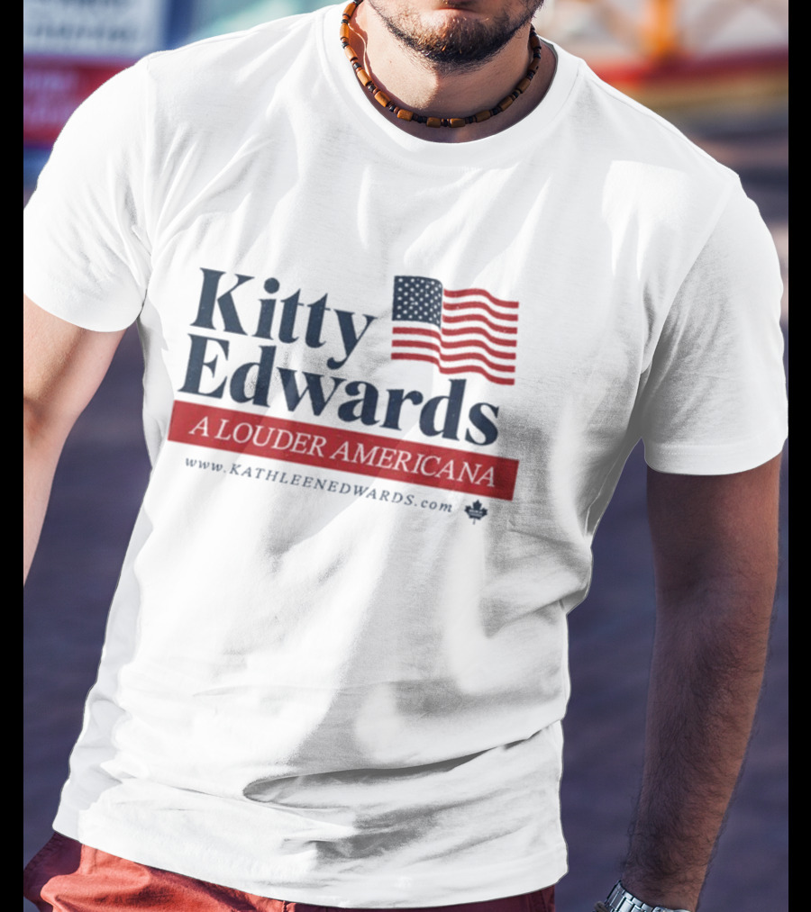 Kitty Edwards Louder Americana Flag Kathleen Edwards T-Shirt