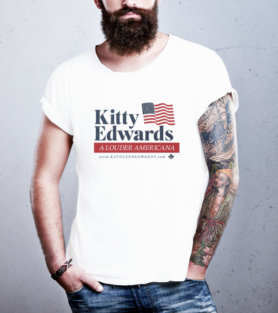 Kitty Edwards Louder Americana Flag Kathleen Edwards T-Shirt