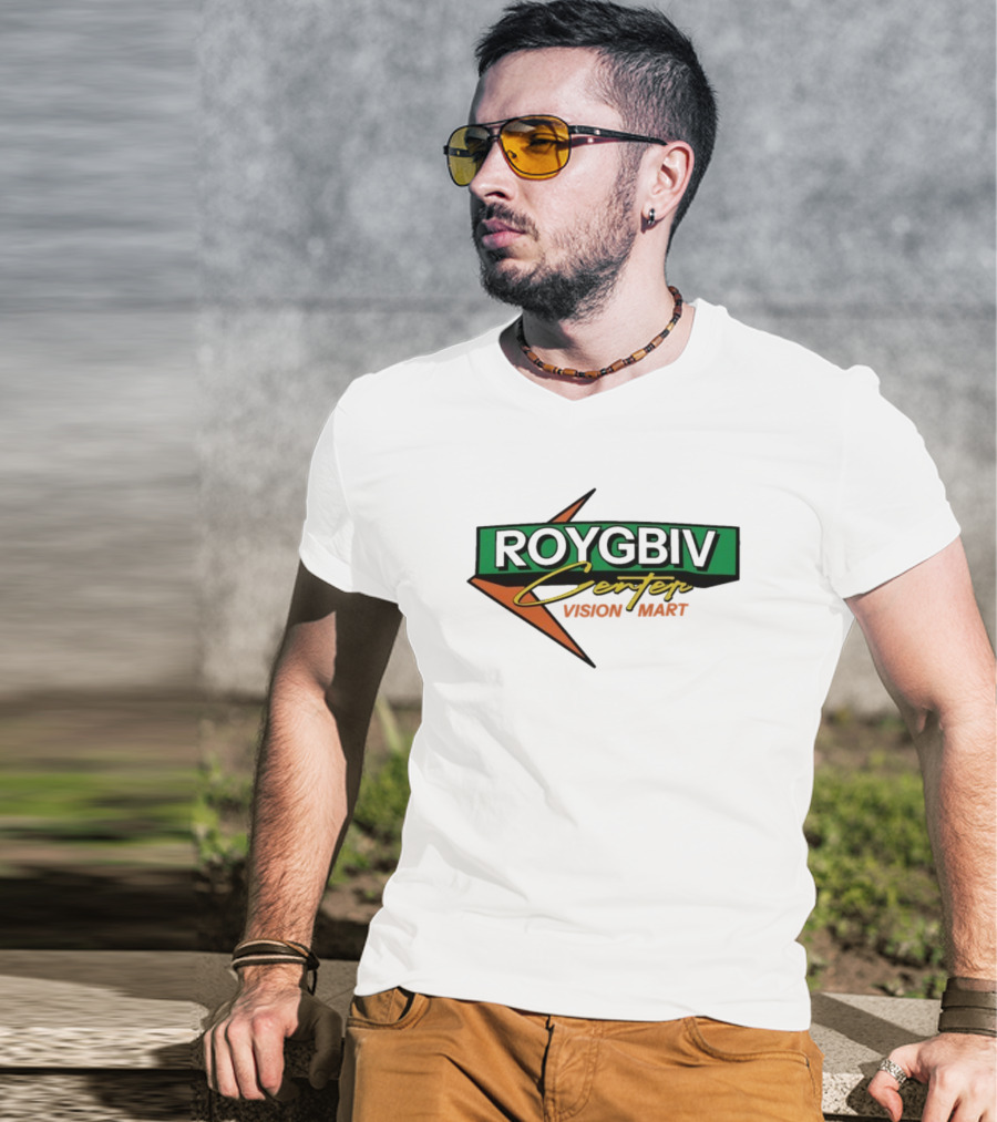 ROYGBIV Center Vision Mart Star Logo Retro Style T-Shirt