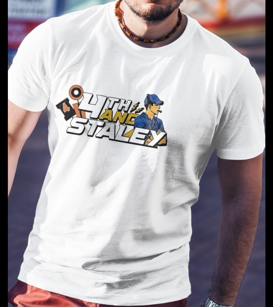 4th And Staley Brandon Staley Coach Illustration T-Shirt