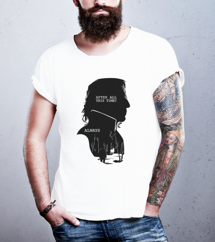Alan Rickman Always After All This Time Silhouette T-Shirt