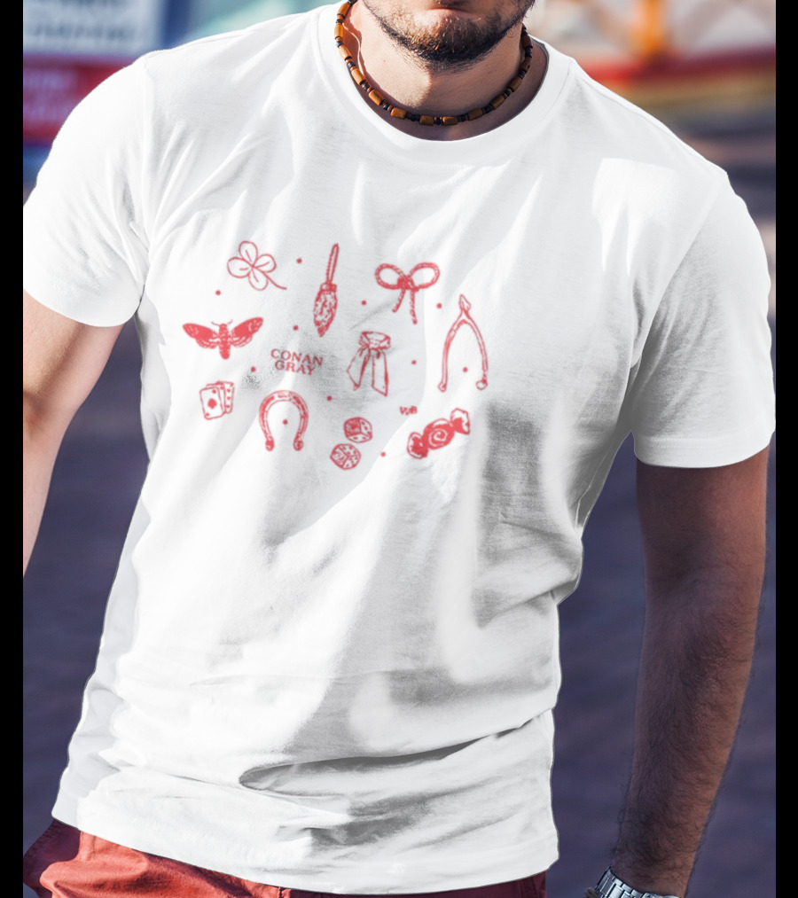 Limted Conangray Knick Knack Clover Key Bow Butterfly Horseshoe Icons T-Shirt
