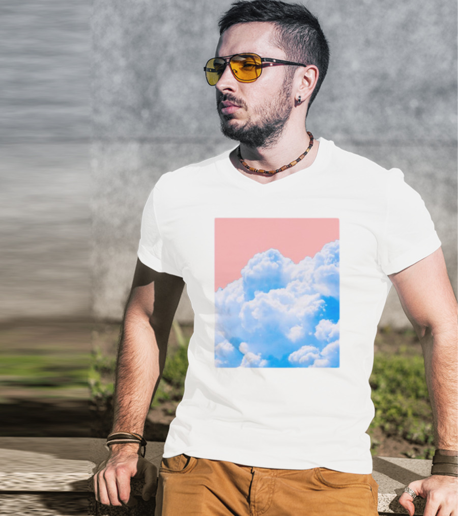 Permanent Permeation Cloudscape On Pink Sky T-Shirt