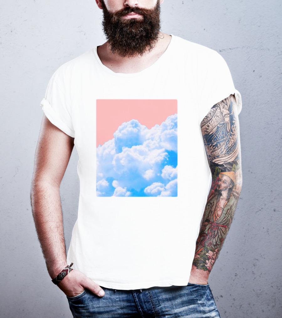 Permanent Permeation Cloudscape On Pink Sky T-Shirt