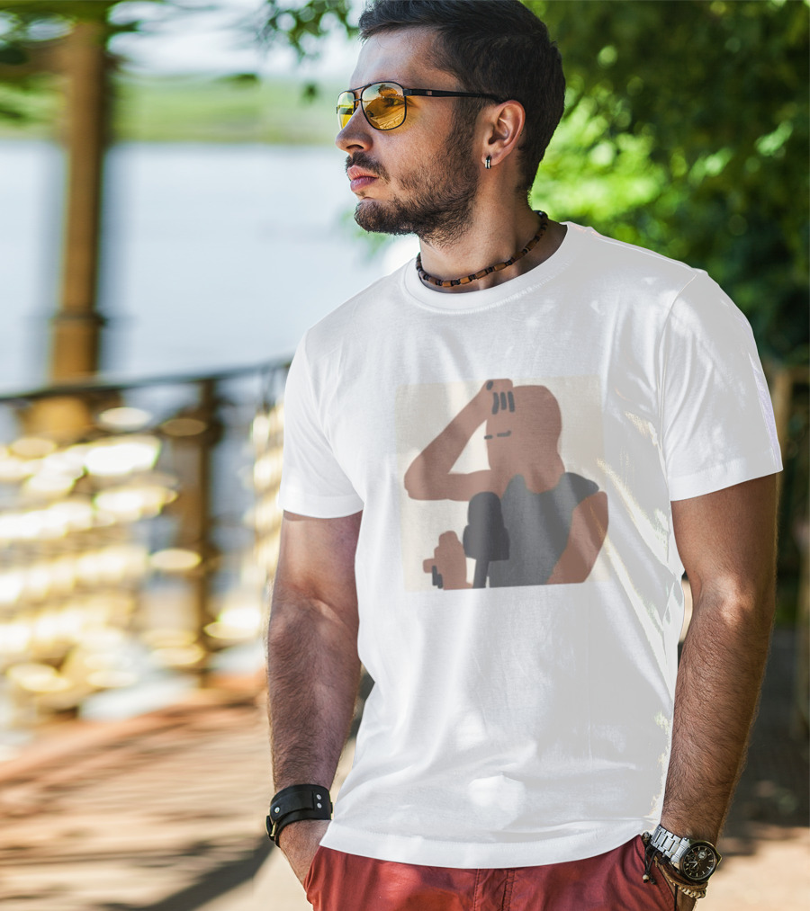Artems Stickers The Concept Iconic Bald Figure And Microphone T-Shirt