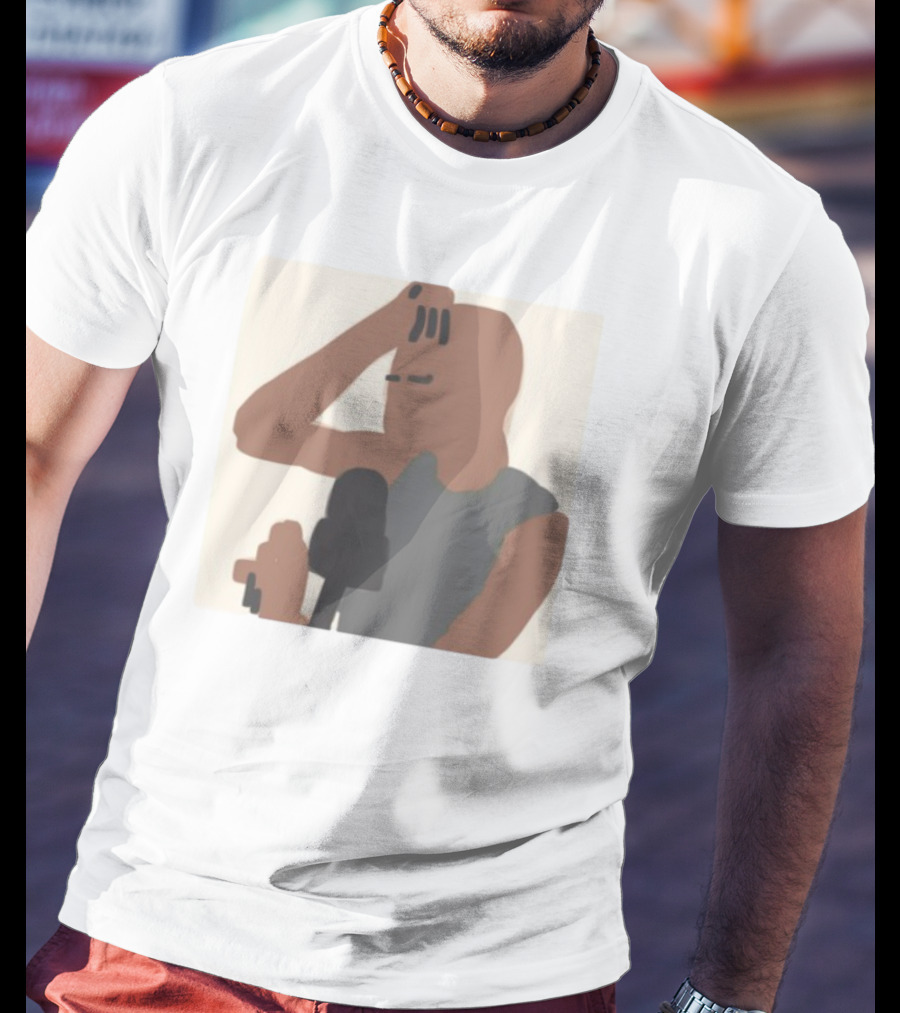 Artems Stickers The Concept Iconic Bald Figure And Microphone T-Shirt