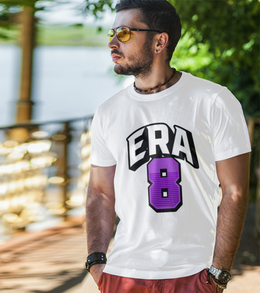 ERA8 Lamar Jackson Purple Number 8 Sports Style T-Shirt