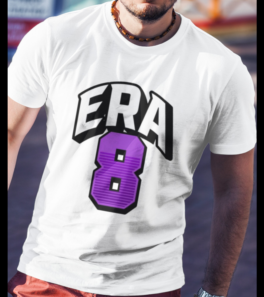 ERA8 Lamar Jackson Purple Number 8 Sports Style T-Shirt