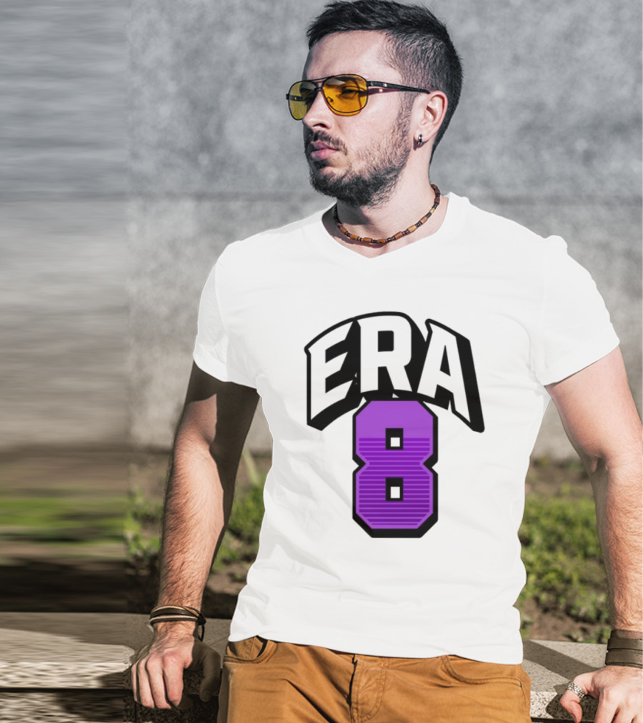 ERA8 Lamar Jackson Purple Number 8 Sports Style T-Shirt