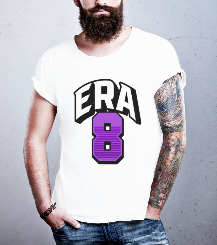 ERA8 Lamar Jackson Purple Number 8 Sports Style T-Shirt
