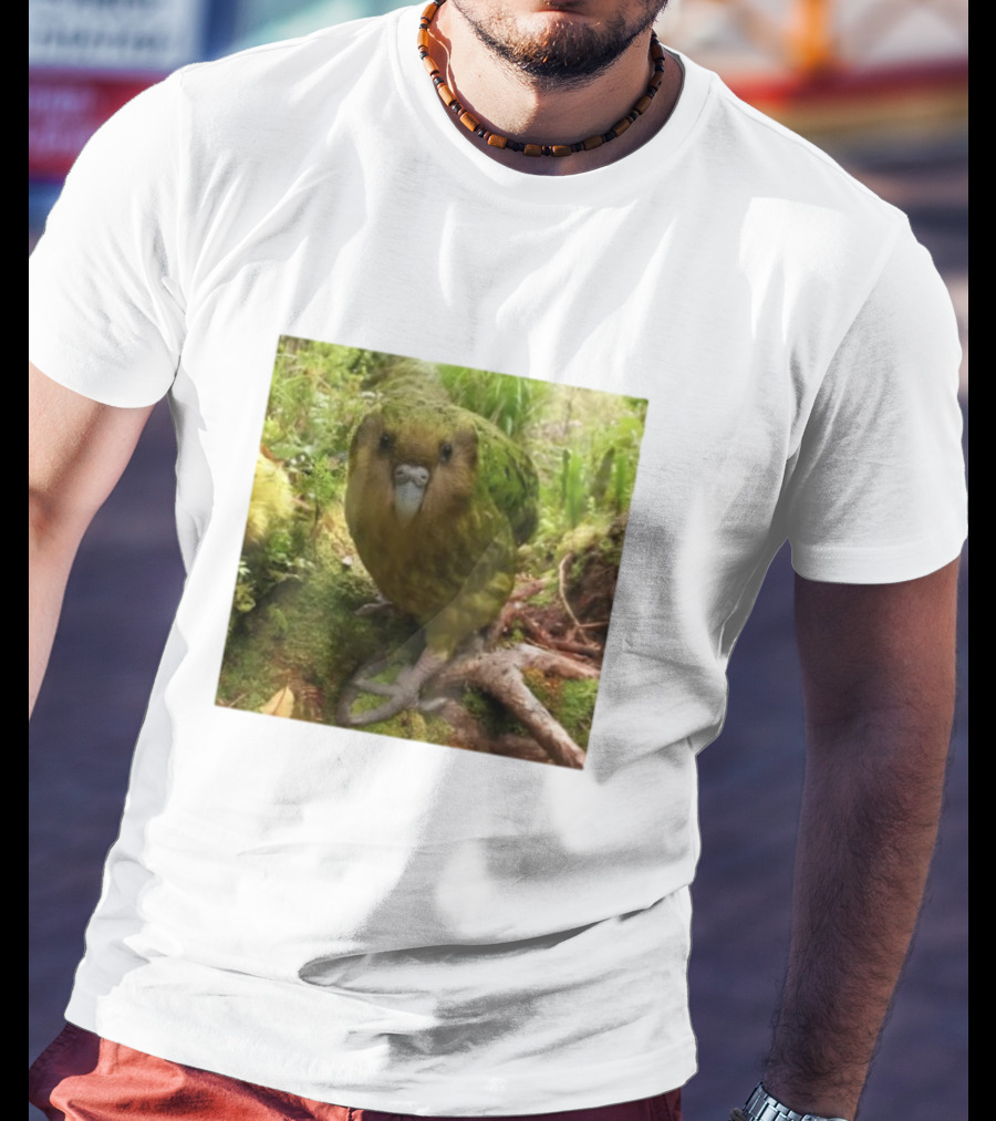 Shearling Kakapo Bird In Forest Habitat T-Shirt