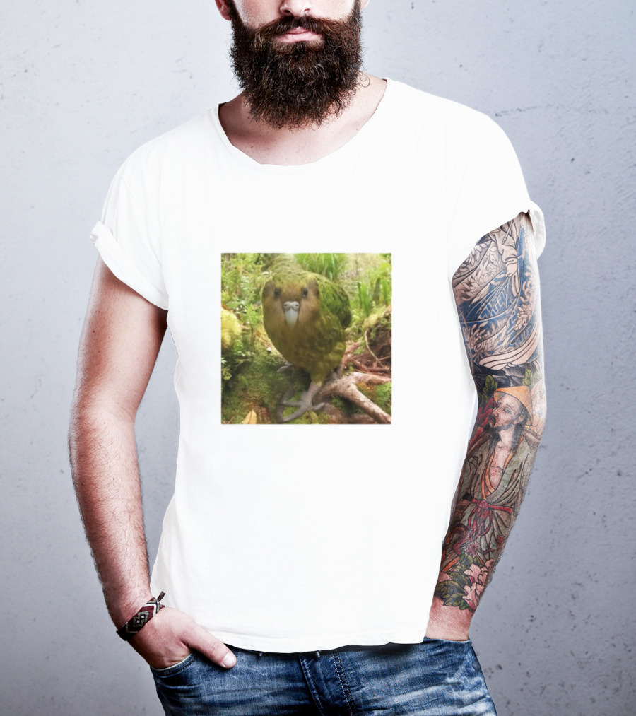 Shearling Kakapo Bird In Forest Habitat T-Shirt