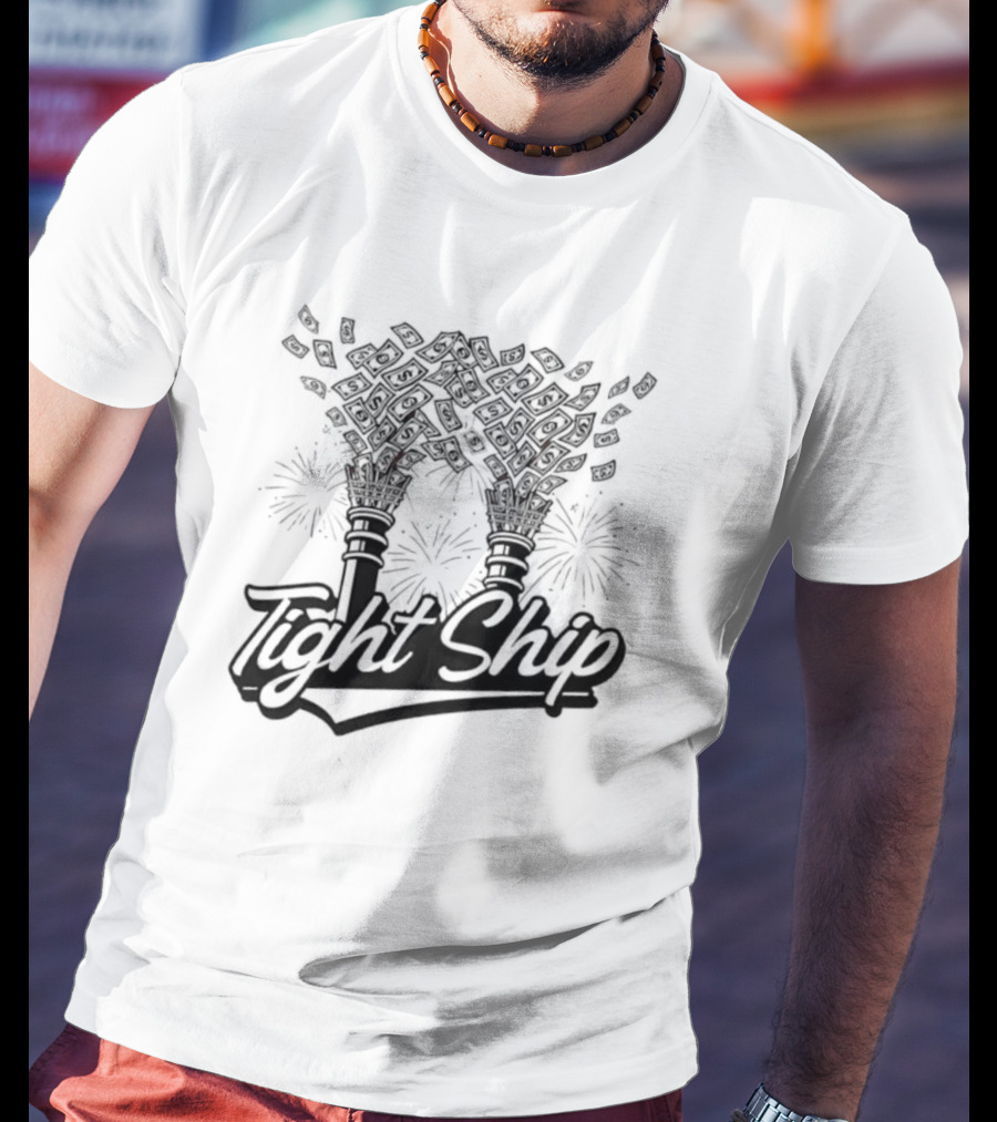 Tight Ship Cincinnati Baseball Flower Arch Fireworks T-Shirt