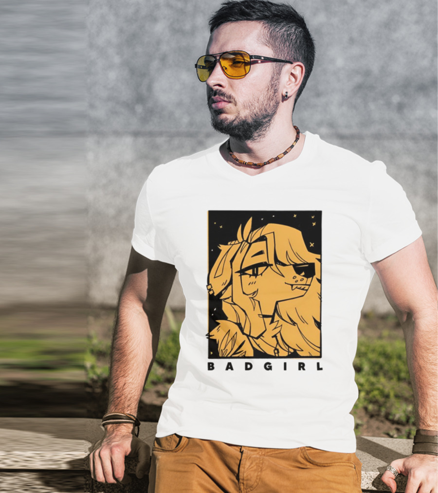 Doubledog Bad Girl Retro Cartoon Style T-Shirt