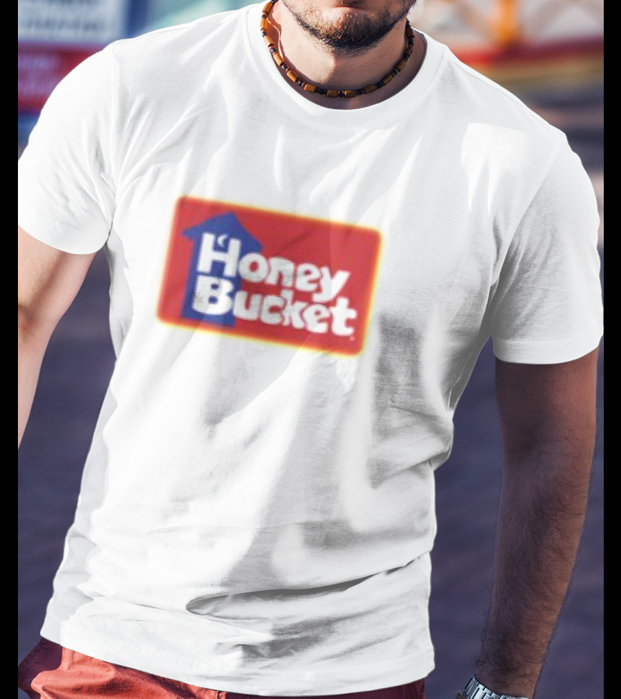 Honey Bucket Portable Restrooms Red And Yellow Branding T-Shirt