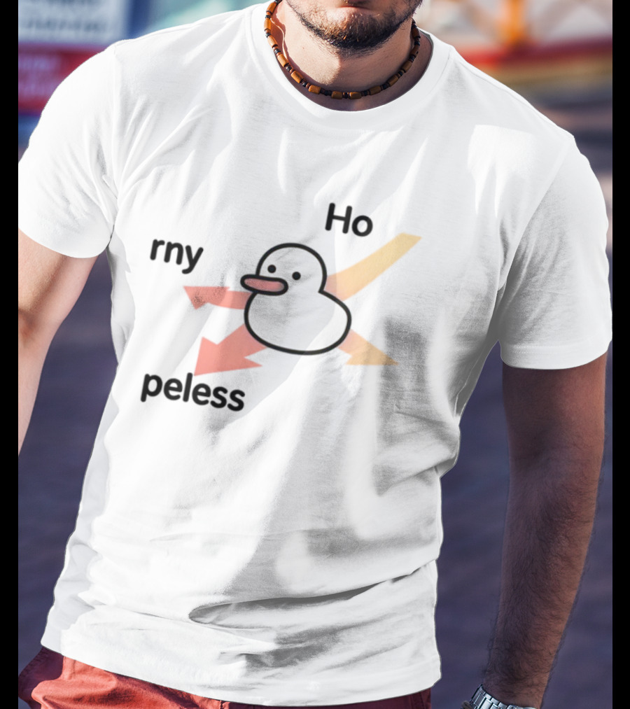 Rny Peless Funny Duck Hilarious Meme Style T-Shirt