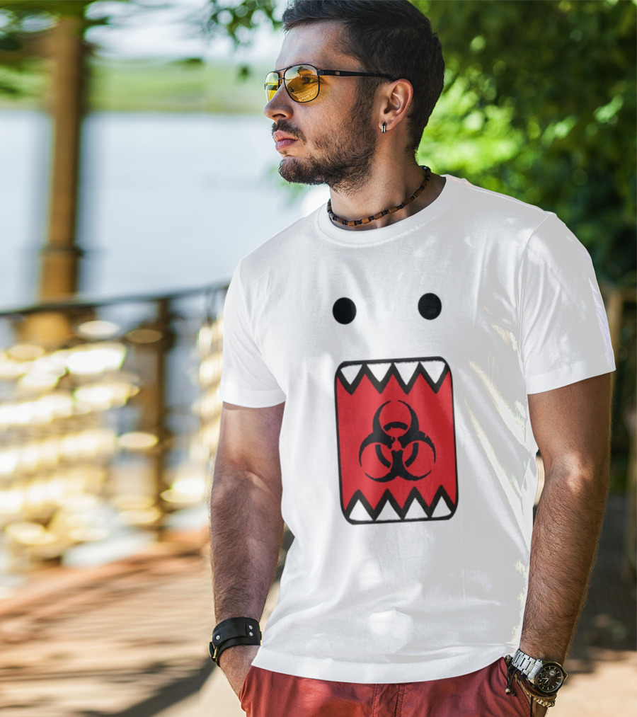 Romanceplanet Domo Kun Biohazard Symbol Design T-Shirt