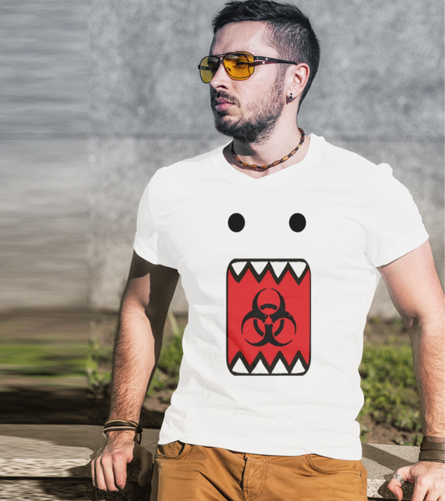 Romanceplanet Domo Kun Biohazard Symbol Design T-Shirt