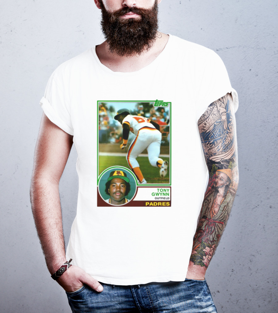Topps Tony Gwynn Outfield Padres Baseball Card T-Shirt
