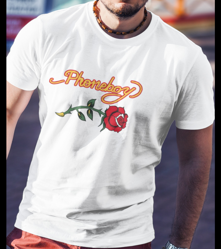Phoneboy Red Rose Flower Graphic T-Shirt