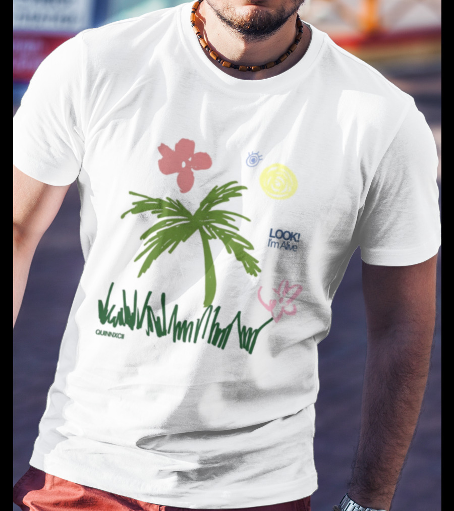 Quinnxcii Aloha Mood Palm Tree Album Cover Art T-Shirt