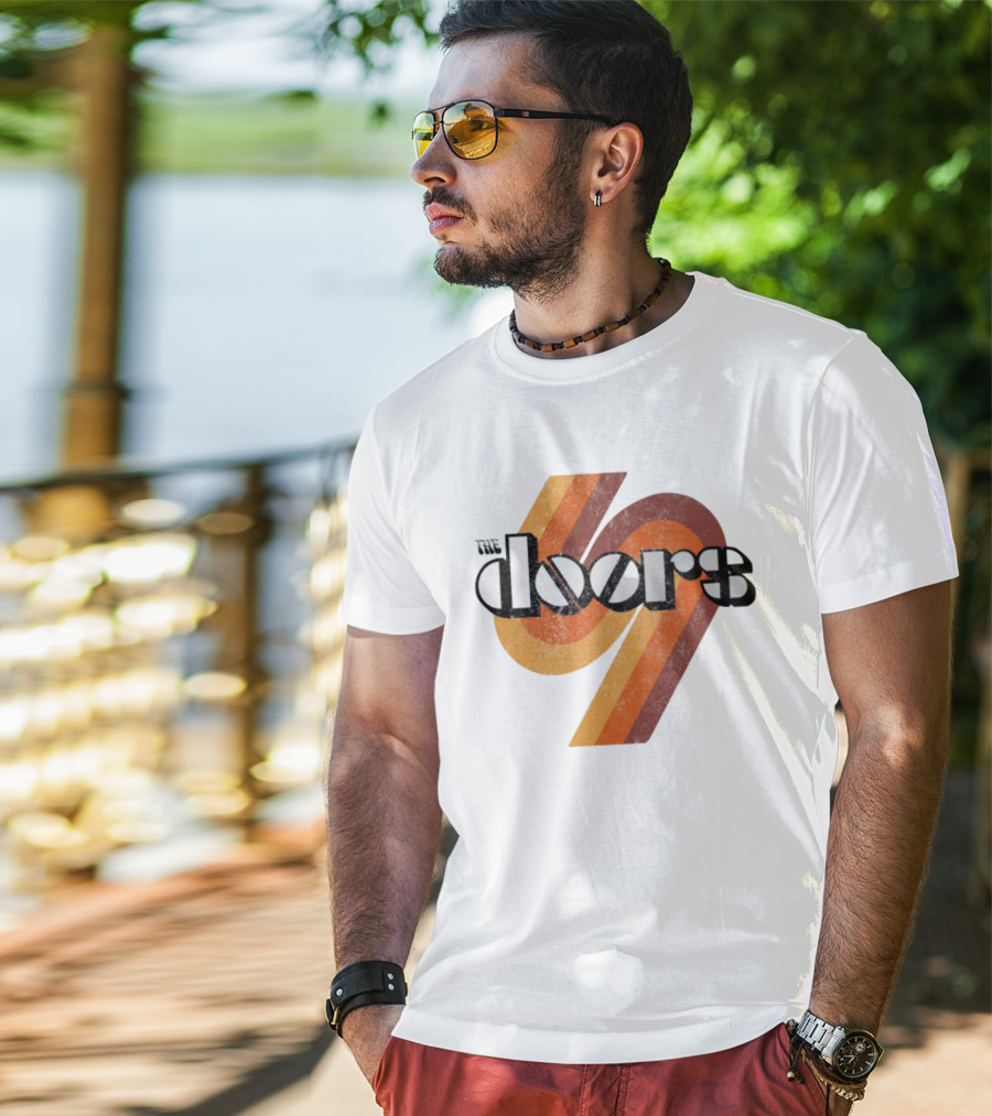 The Doors 1969 Retro Vintage Distressed 70s Style Classic Rock Icon T-Shirt
