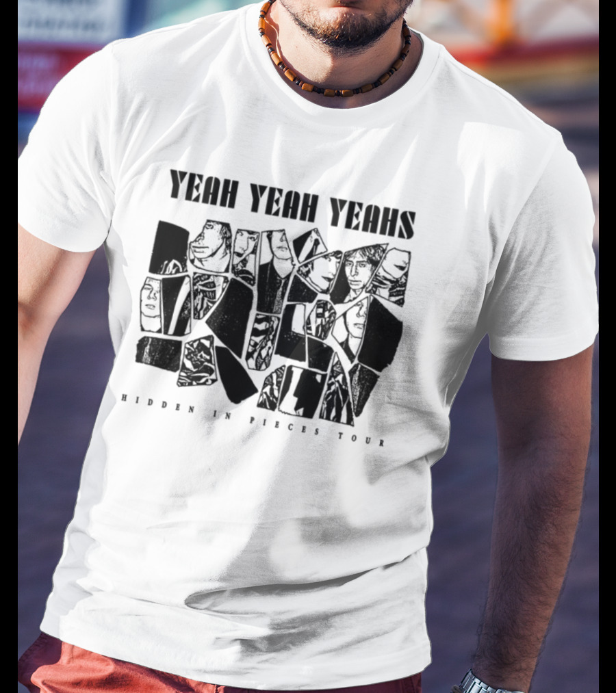 Yeah Yeah Yeahs Faces Hidden In Pieces Tour T-Shirt