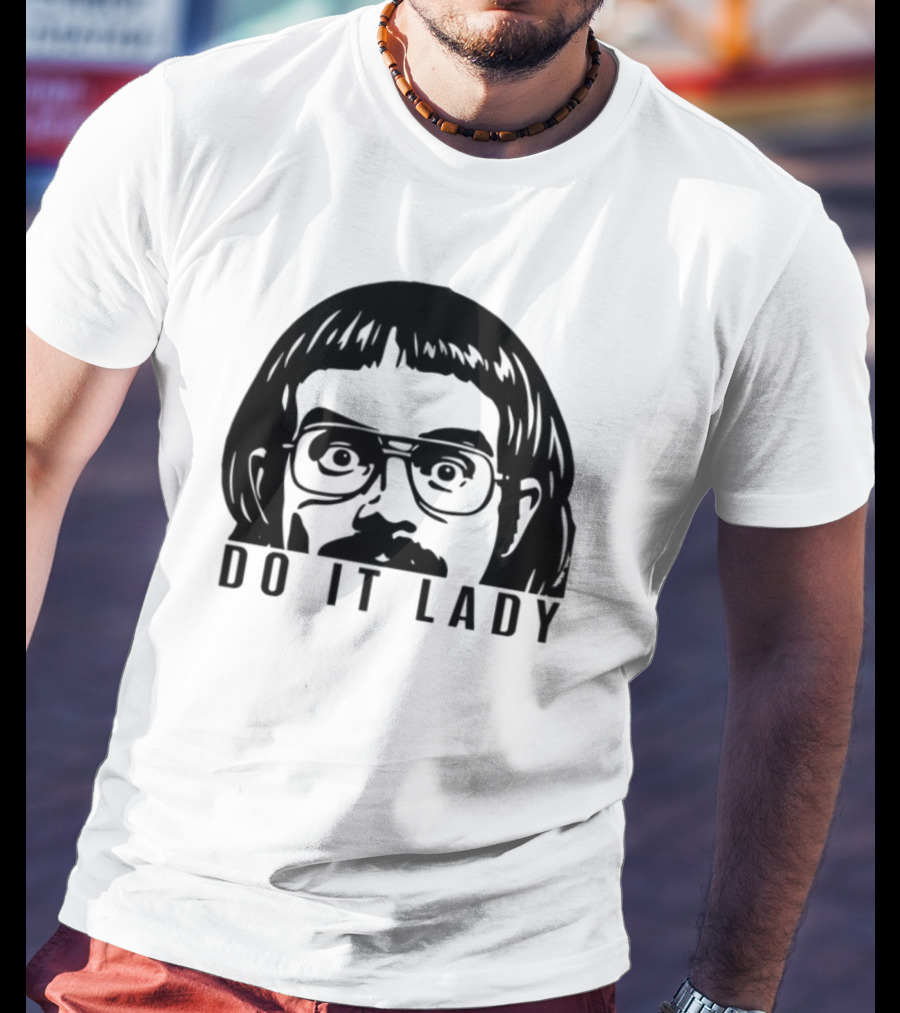 DO IT LADY Peeking Drawing Glasses Face T-Shirt
