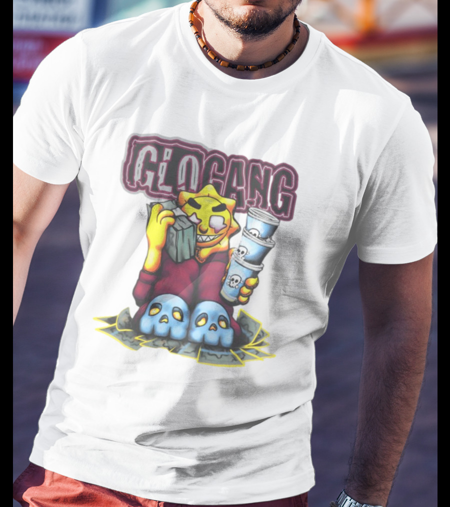 Glo Gang Stack Of Cash Skull Cups Triple Cup Threat T-Shirt