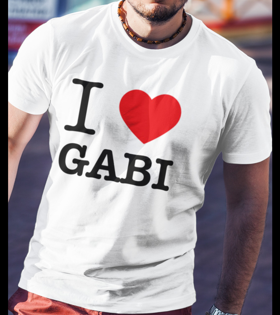 I Heart Gabi Bold Love Red Heart Icon T-Shirt