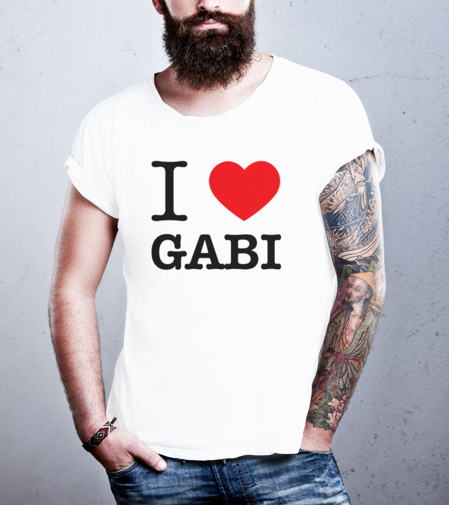 I Heart Gabi Bold Love Red Heart Icon T-Shirt