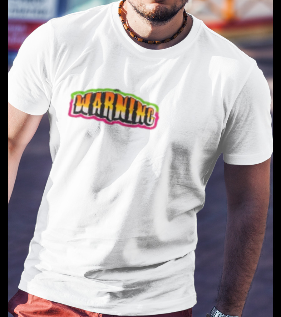 The Warning Neon Gradient Text T-Shirt