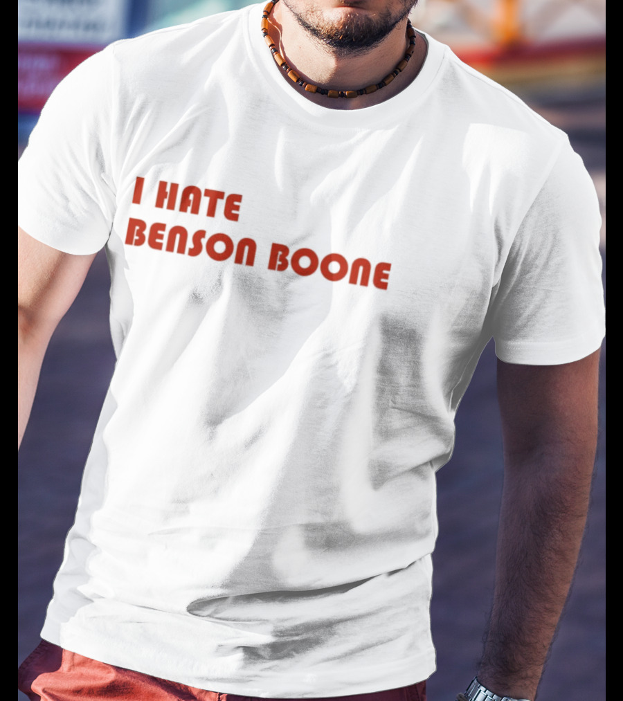I Hate Benson Boone Bold Red Statement T-Shirt