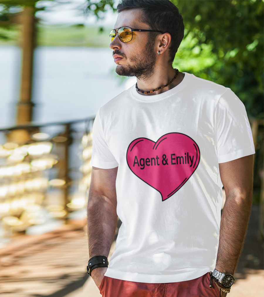 Agent & Emily Pink Heart T-Shirt