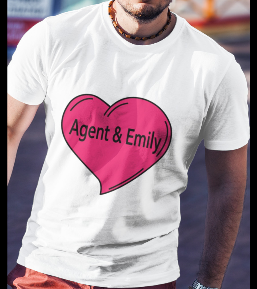 Agent & Emily Pink Heart T-Shirt
