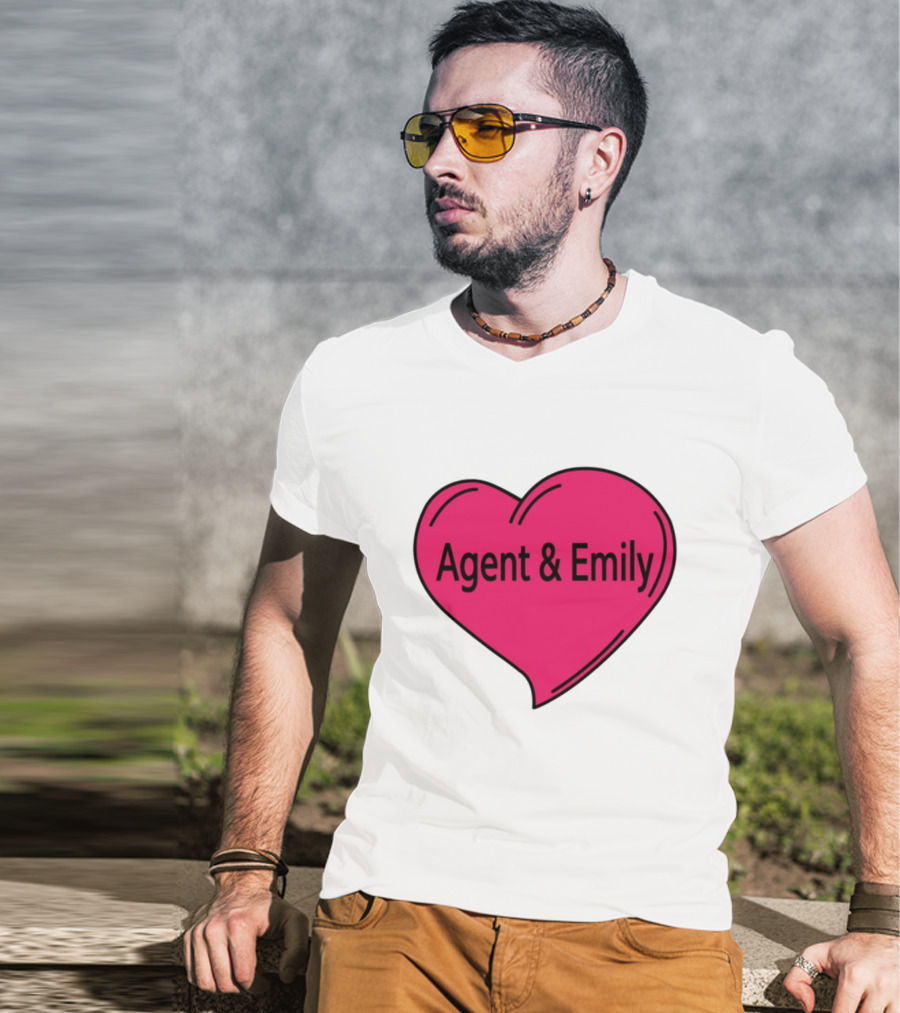 Agent & Emily Pink Heart T-Shirt