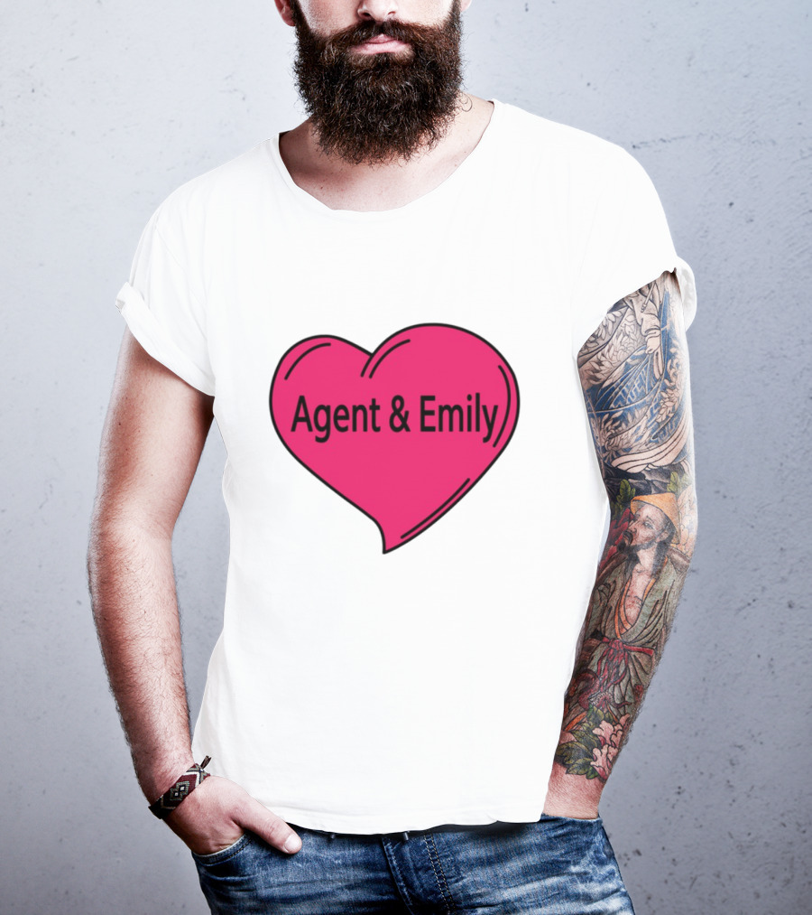 Agent & Emily Pink Heart T-Shirt