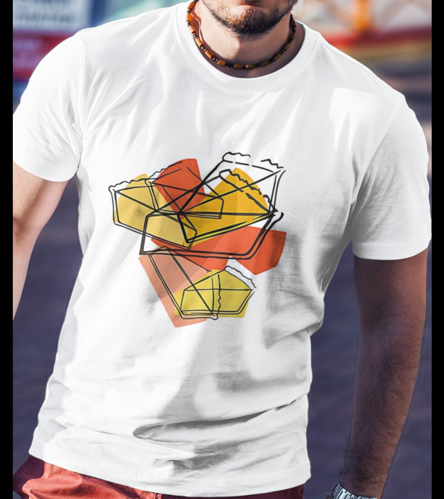 Cake Cosmopolis Sweets Abstract Geometric Layered Design T-Shirt