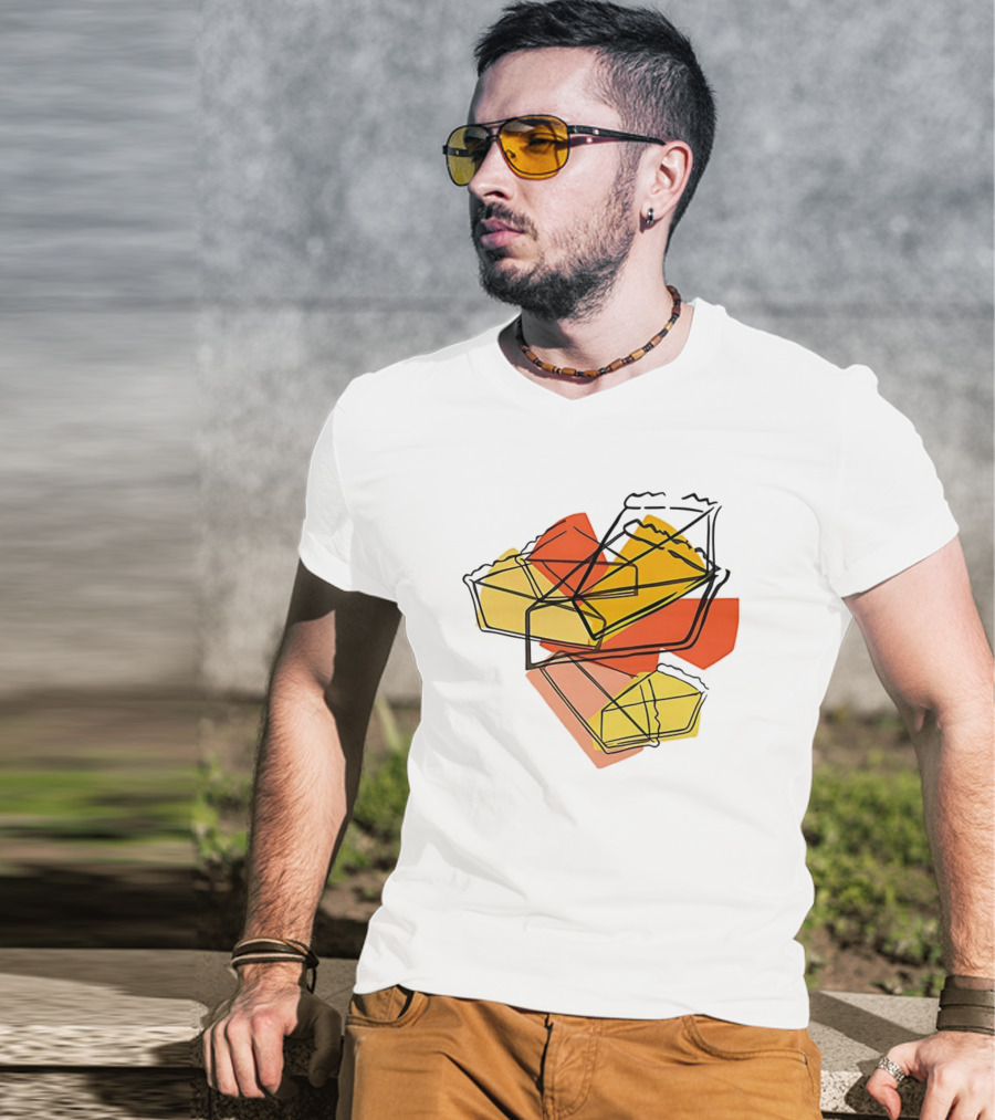 Cake Cosmopolis Sweets Abstract Geometric Layered Design T-Shirt