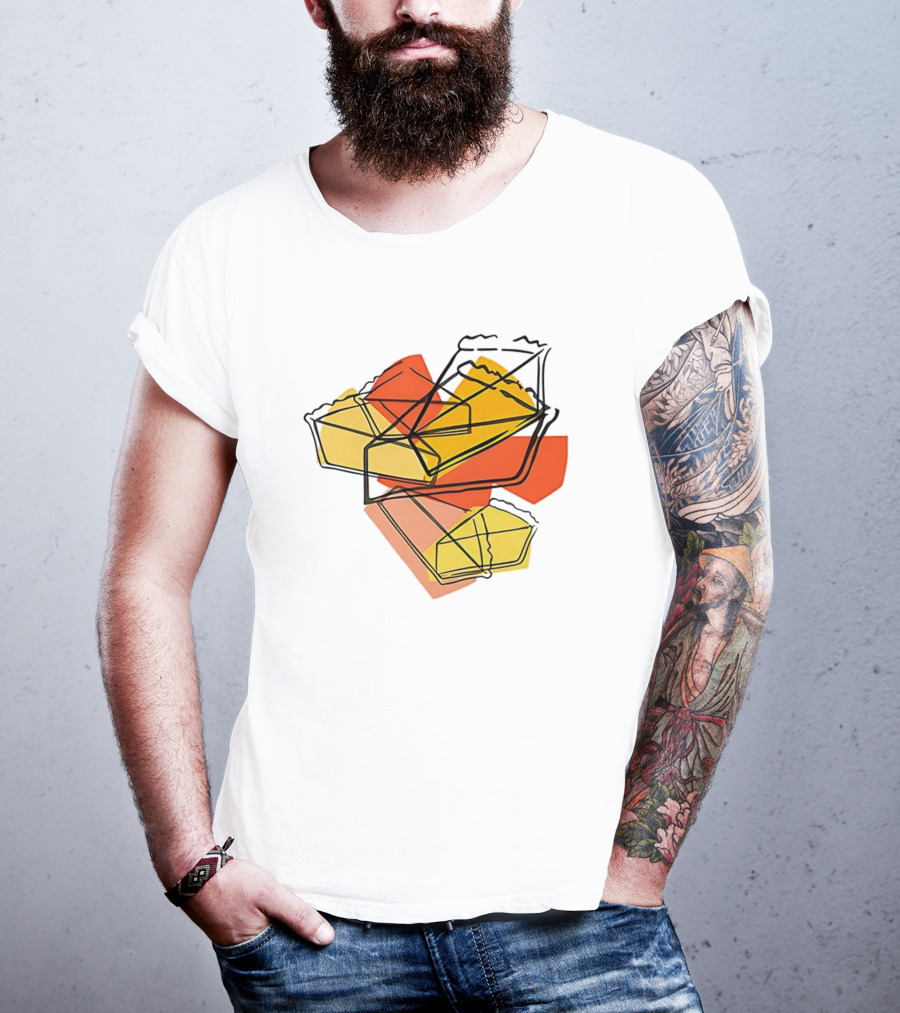 Cake Cosmopolis Sweets Abstract Geometric Layered Design T-Shirt