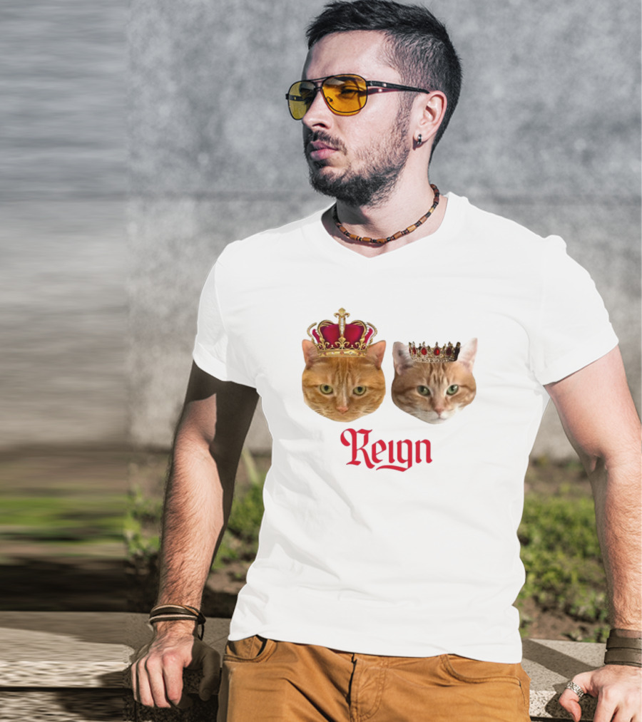 Coach Cat Reign Regal Crowned Feline Kings T-Shirt