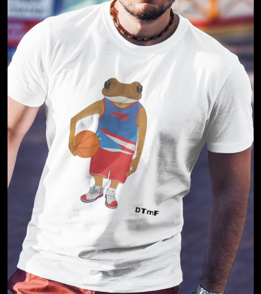 Dtmf Concho Puerto Rico Basketball Frog T-Shirt