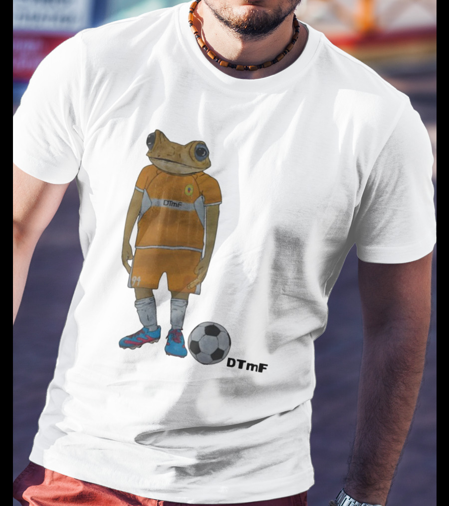 Dtmf 91 Frog Soccer Player With Ball T-Shirt