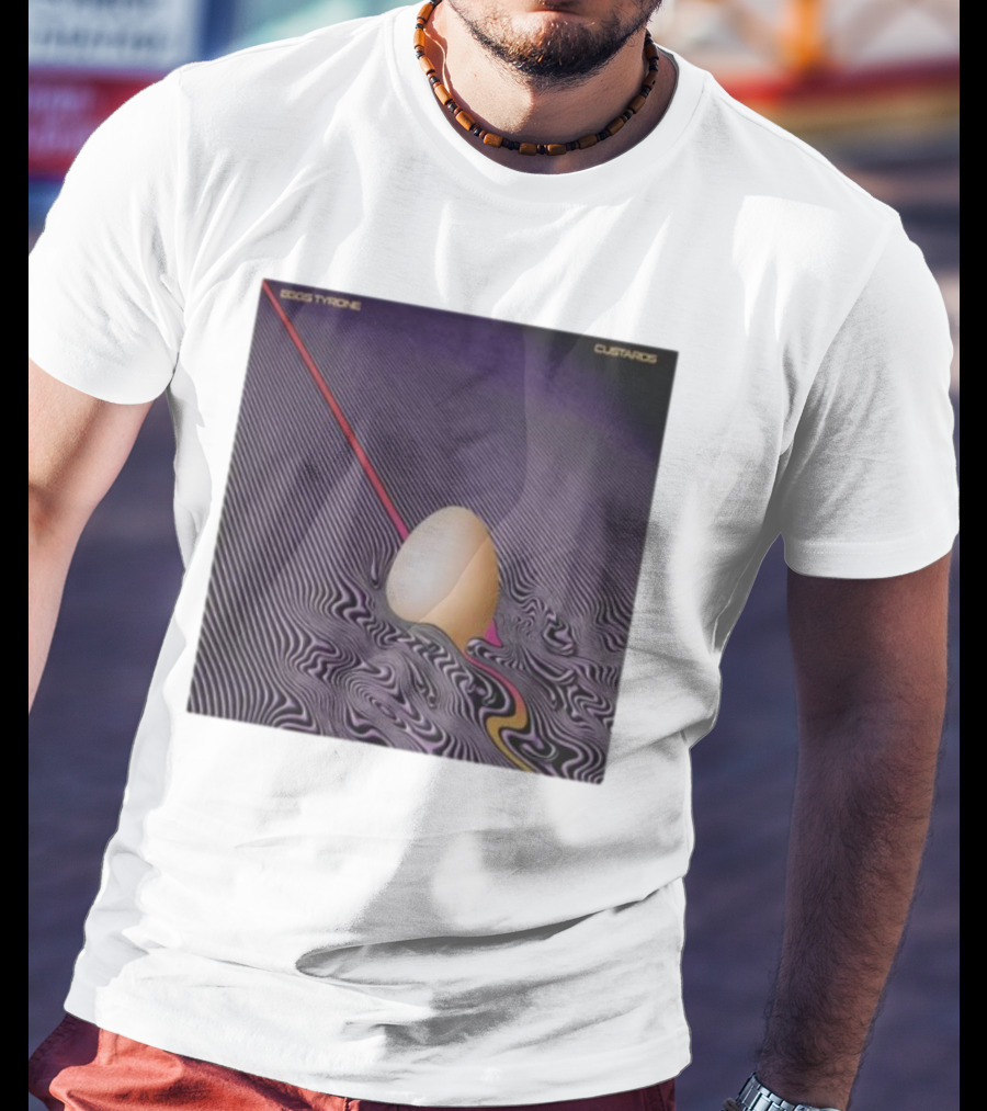 Eggs Tyrone Custards Optical Illusion Stripes With Egg T-Shirt