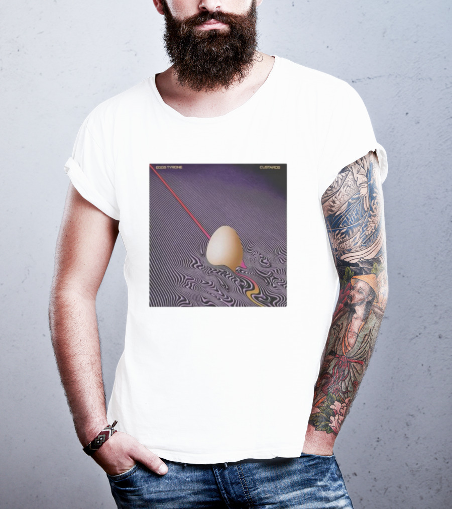Eggs Tyrone Custards Optical Illusion Stripes With Egg T-Shirt