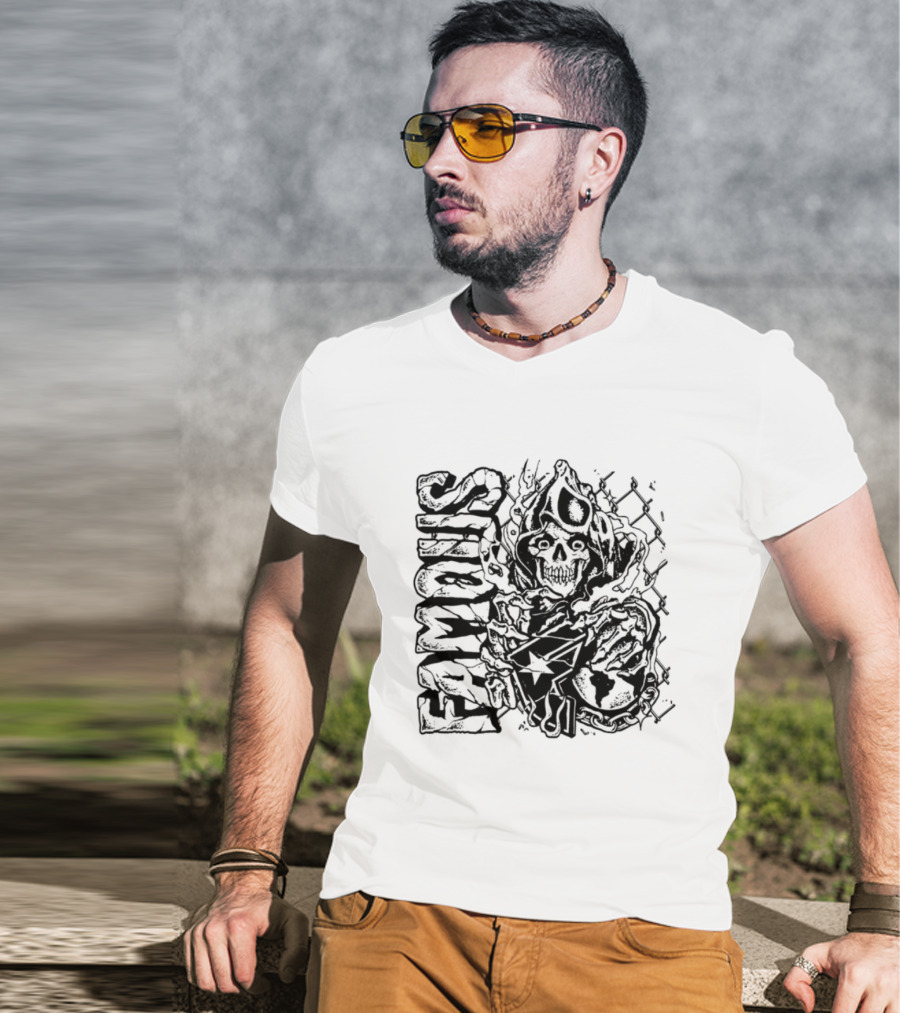 Famous Hardcore Creature Illustration T-Shirt