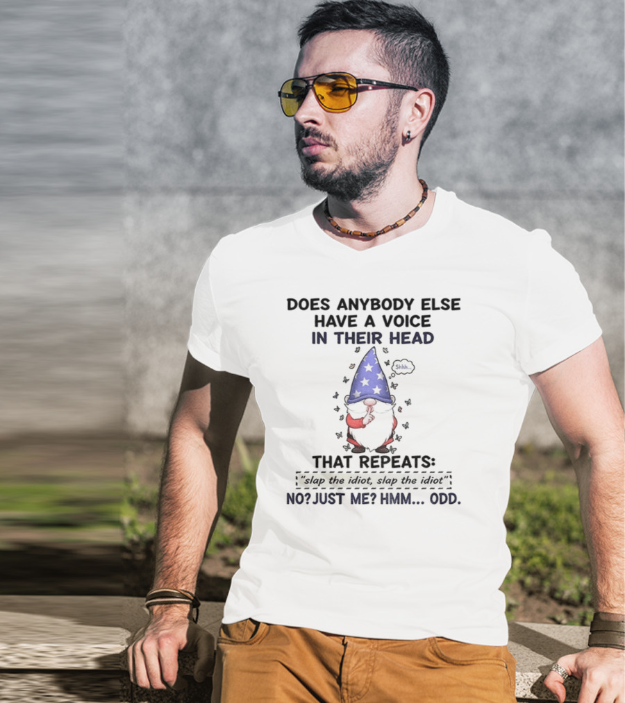 Does Anybody Else Have A Voice In Their Head That Repeats Slap The Idiot Or Just Me Gnome T-Shirt